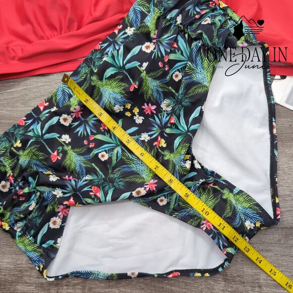 Hanna Nikole High Waist Tie Back Bikini Swimsuit Size XL - Picture 4 of 5